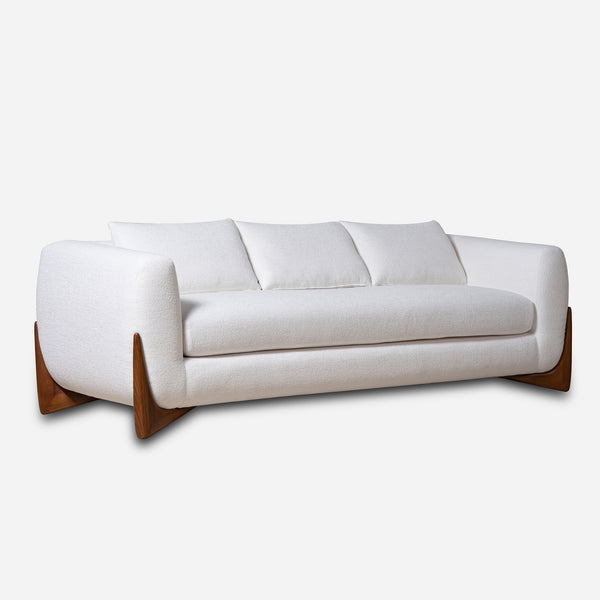 Maeve White Modern Sofa (86")