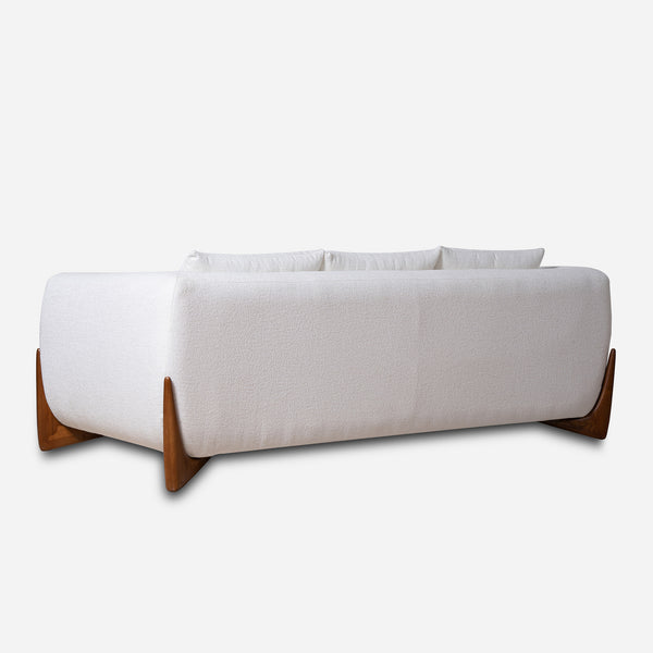 Maeve White Modern Sofa (86")
