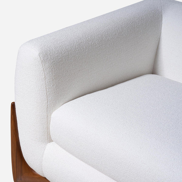 Maeve White Modern Sofa (86")