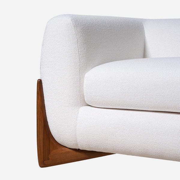 Maeve White Modern Sofa (86")