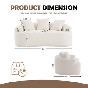 Curved Loveseat (65")