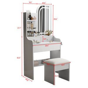 Modern Lighted Makeup Vanity Set (23'')