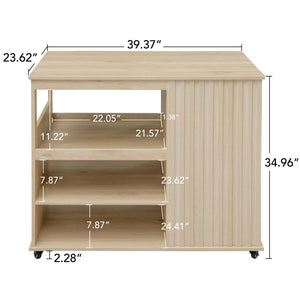 Rolling Kitchen Island Cart (39'')