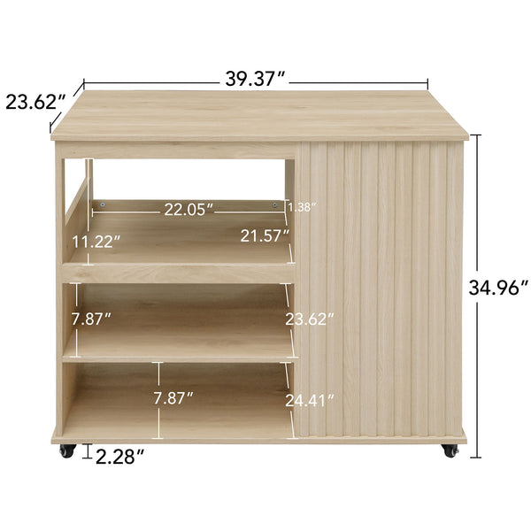 Rolling Kitchen Island Cart (39'')