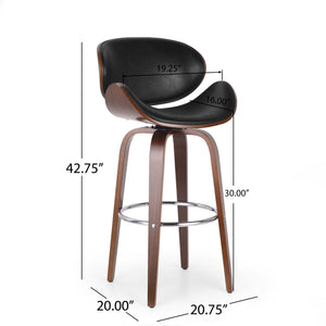 Modern Wood Bar & Counter Stools (Set of 2)