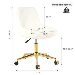 Modern Upholstered Dining Chair with Wheels