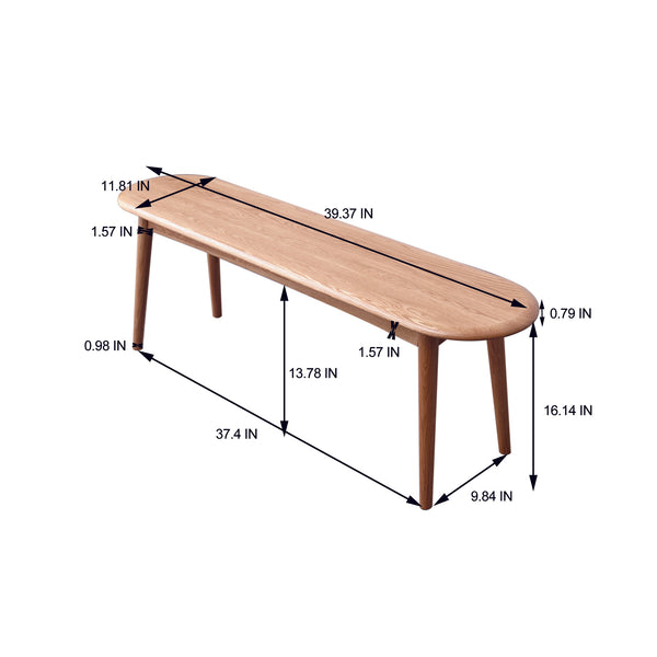 Wood Dining Bench (39'')
