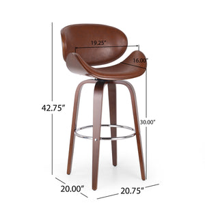 Modern Wood Bar & Counter Stools (Set of 2)