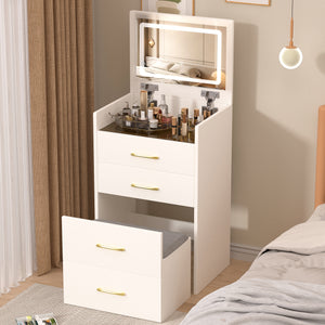 3-in-1 Corner Makeup Vanity (19'')