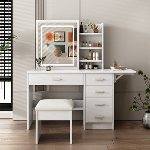 Modern Lighted Makeup Vanity Set (56'')