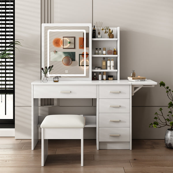 Modern Lighted Makeup Vanity Set (56'')