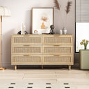 6-Drawers Rattan Dresser (51'')