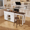 Extendable Kitchen Island on Wheels (75'')
