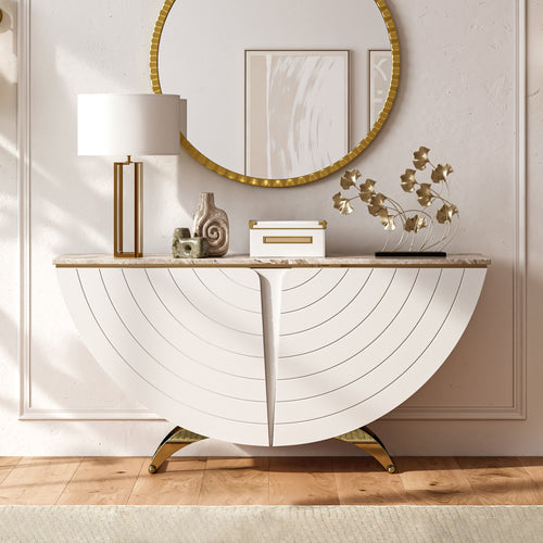Marble Top Console Table (62'')