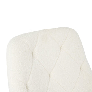 Modern Upholstered Dining Chair with Wheels