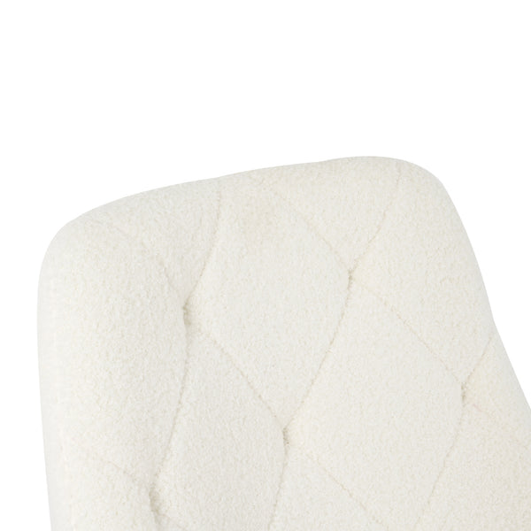 Modern Upholstered Dining Chair with Wheels