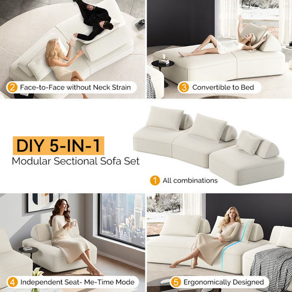 3-Piece Modular Sectional (139'')