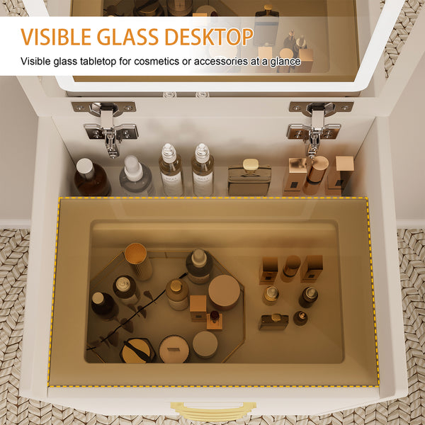 3-in-1 Corner Makeup Vanity (19'')