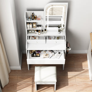 Modern Lighted Makeup Vanity Set (23'')