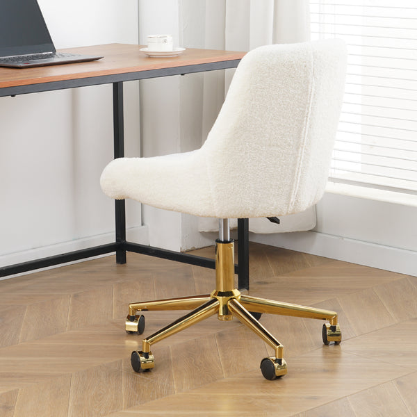 Modern Upholstered Dining Chair with Wheels