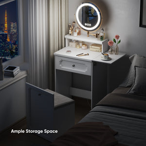 2-Drawers Makeup Vanity (29'')