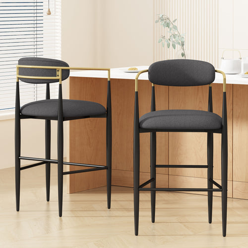 Iron Frame Bar & Counter Stools (Set of 2)