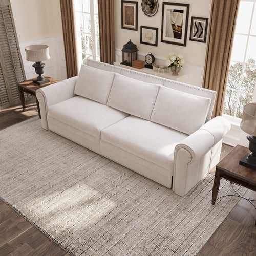 Convertible Velvet Sleeper Sofa (93'')