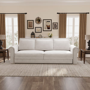 Convertible Velvet Sleeper Sofa (93'')