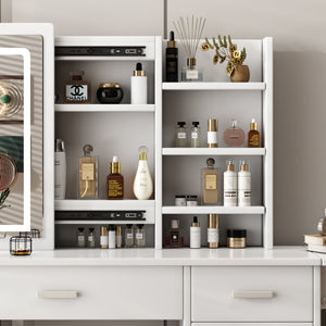 Modern Lighted Makeup Vanity Set (56'')