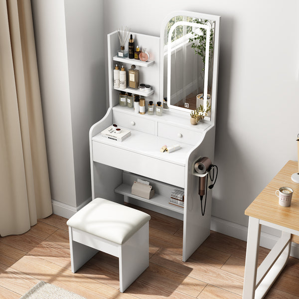 Modern Lighted Makeup Vanity Set (23'')
