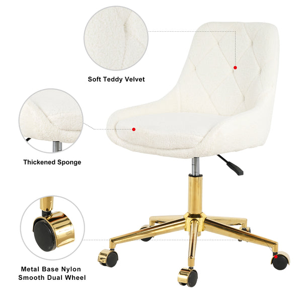 Modern Upholstered Dining Chair with Wheels