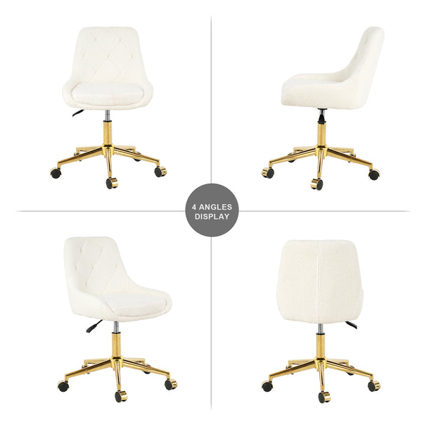 Modern Upholstered Dining Chair with Wheels