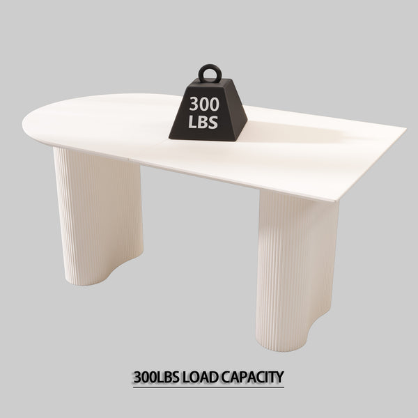 Modern Irregular Dining Table (63'')