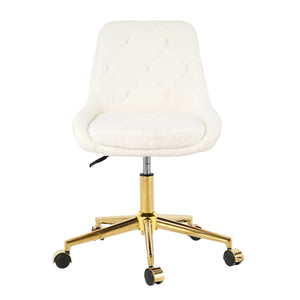 Modern Upholstered Dining Chair with Wheels