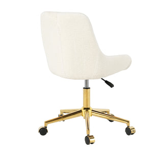 Modern Upholstered Dining Chair with Wheels