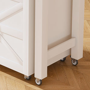Extendable Kitchen Island on Wheels (75'')