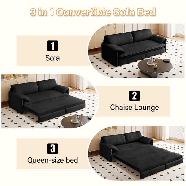 Multifunctional Sleeper Sofa (66'')
