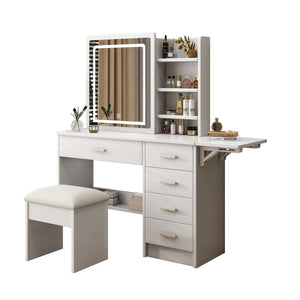 Modern Lighted Makeup Vanity Set (56'')