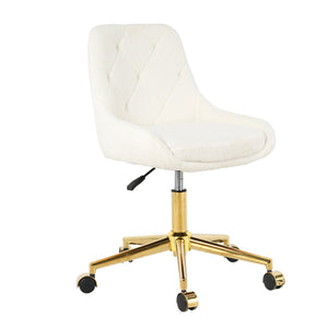 Modern Upholstered Dining Chair with Wheels