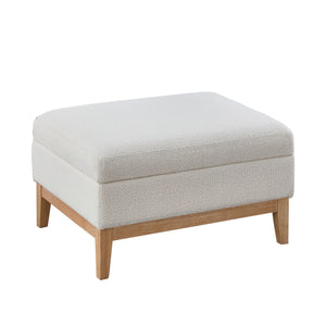 Wood Base Storage Ottoman (33'')
