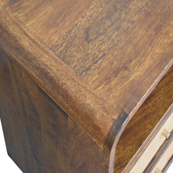 2-Drawer Solid Wood Nightstand (13'')