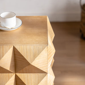 Retro Wooden Side Table (11'')