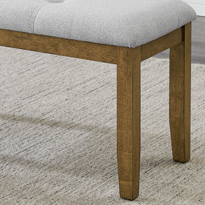 Upholstered Oak Dining Bench (48'')