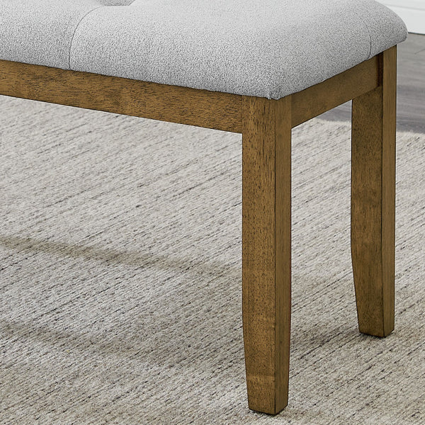 Upholstered Oak Dining Bench (48'')