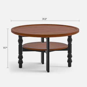 Round Two-tiered Coffee Table (31'')