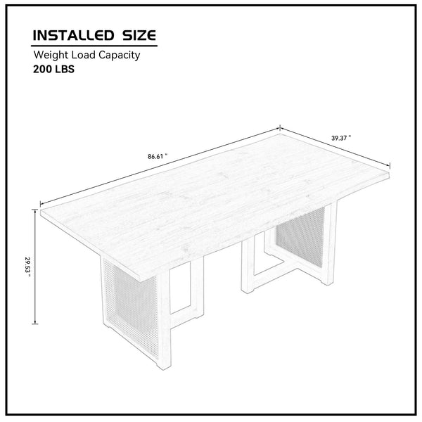 Rustic Wood Dining Table (70'', 86'')