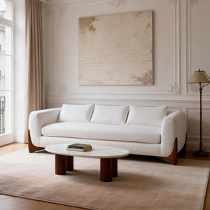 Maeve White Modern Sofa (86")