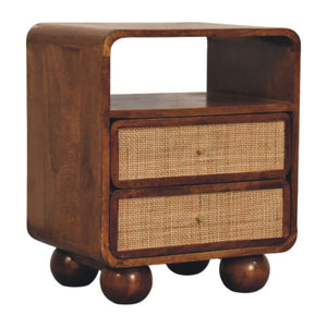 2-Drawer Solid Wood Nightstand (13'')