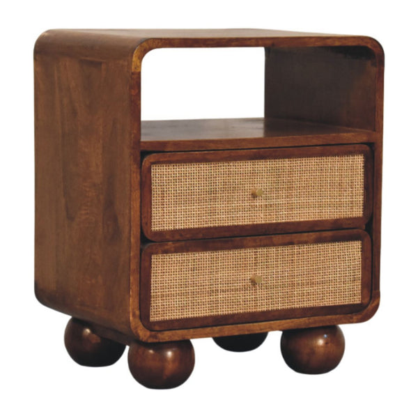 2-Drawer Solid Wood Nightstand (13'')
