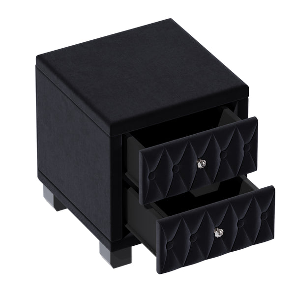 Velvet 2-Drawer Nightstand (18'')
